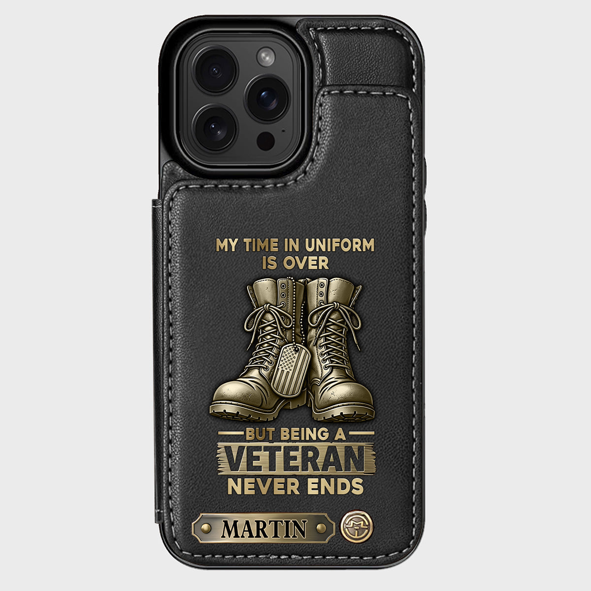 Proud Veteran - Personalized Veteran Wallet Phone Case