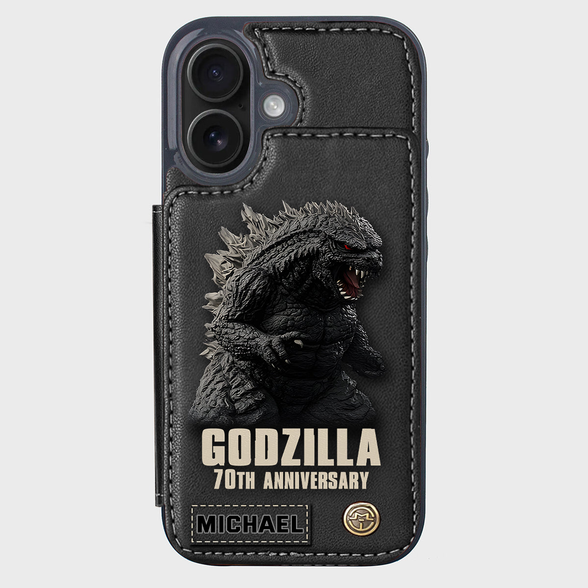 Monster 70th Anniversary Custom Name - Personalized Giant Monster Wallet Phone Case
