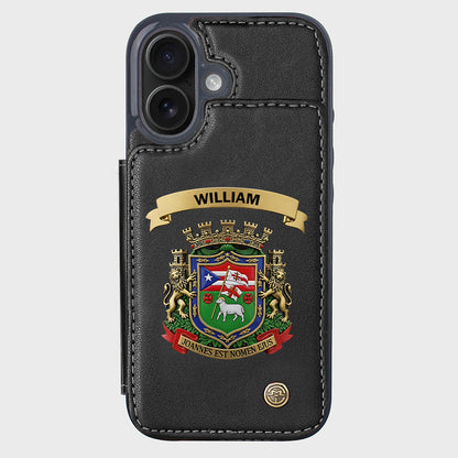 Proud Puerto Rico, Joannes Est Nomen Ejus - Personalized Expats Wallet Phone Case