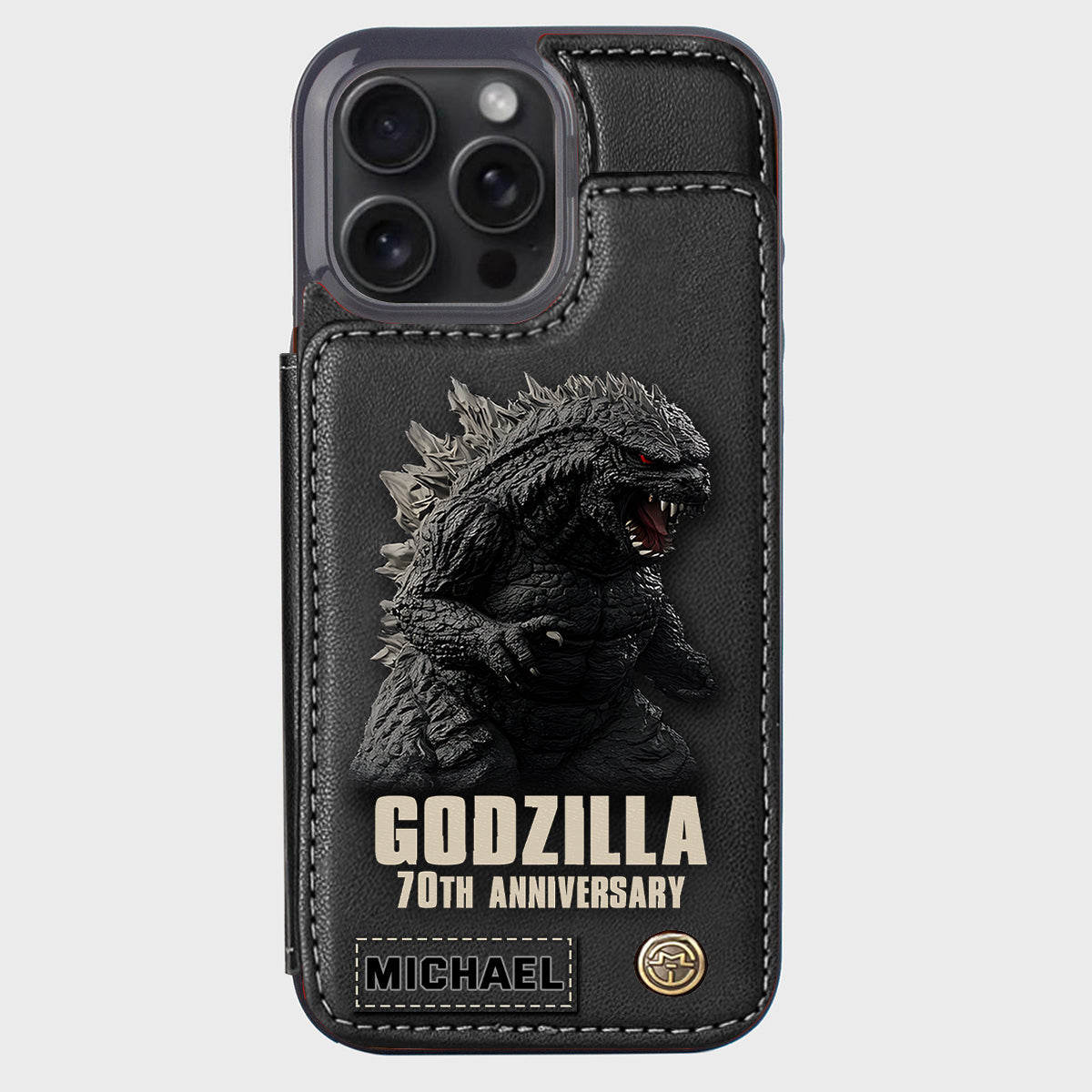 Monster 70th Anniversary Custom Name - Personalized Giant Monster Wallet Phone Case