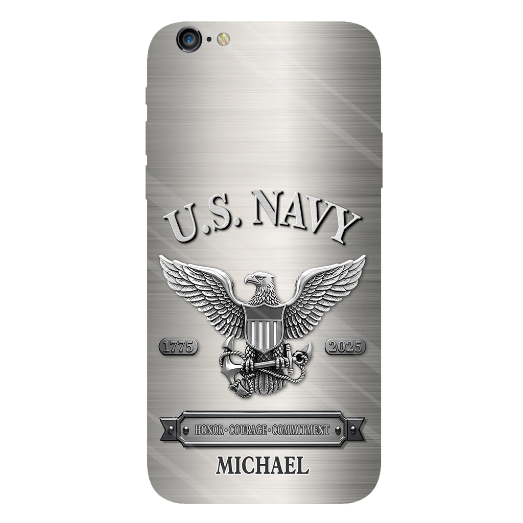 Honor, Courage, Commitment - Personalized Veteran Full Print Phone Case