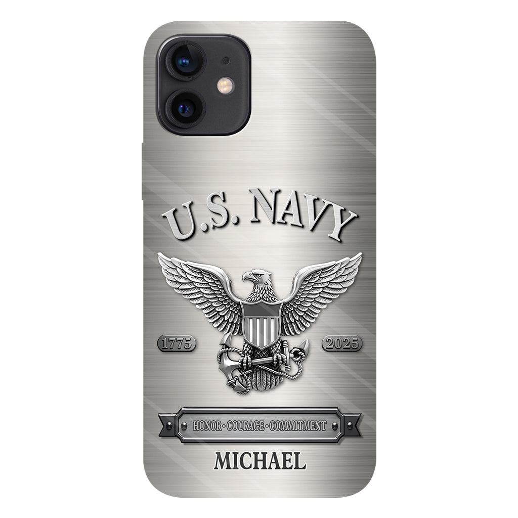 Honor, Courage, Commitment - Personalized Veteran Full Print Phone Case