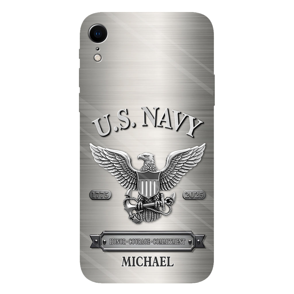 Honor, Courage, Commitment - Personalized Veteran Full Print Phone Case
