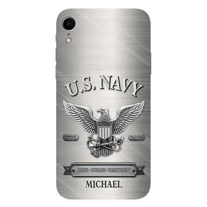 Honor, Courage, Commitment - Personalized Veteran Full Print Phone Case
