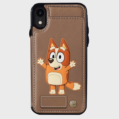 Blue Dog Custom Name - Personalized Blue Dog Wallet Phone Case