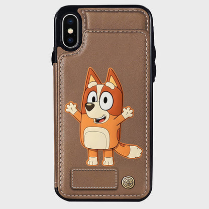 Blue Dog Custom Name - Personalized Blue Dog Wallet Phone Case