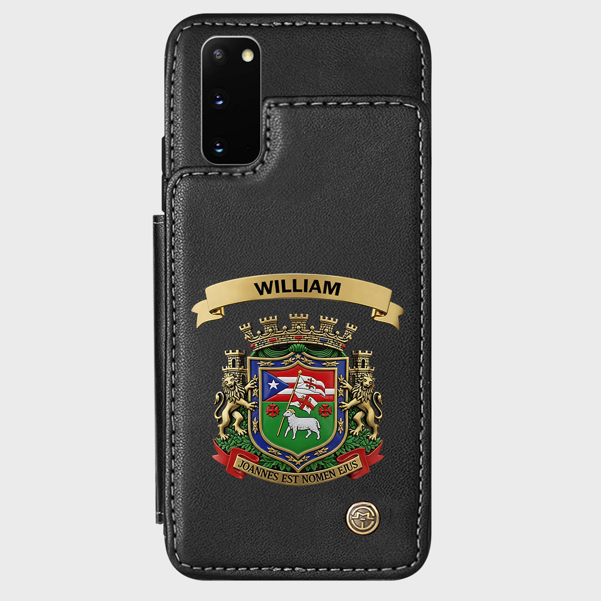 Proud Puerto Rico, Joannes Est Nomen Ejus - Personalized Expats Wallet Phone Case