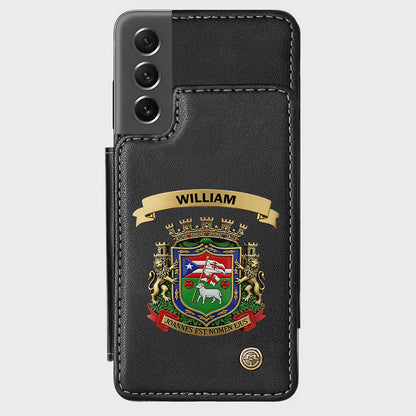 Proud Puerto Rico, Joannes Est Nomen Ejus - Personalized Expats Wallet Phone Case