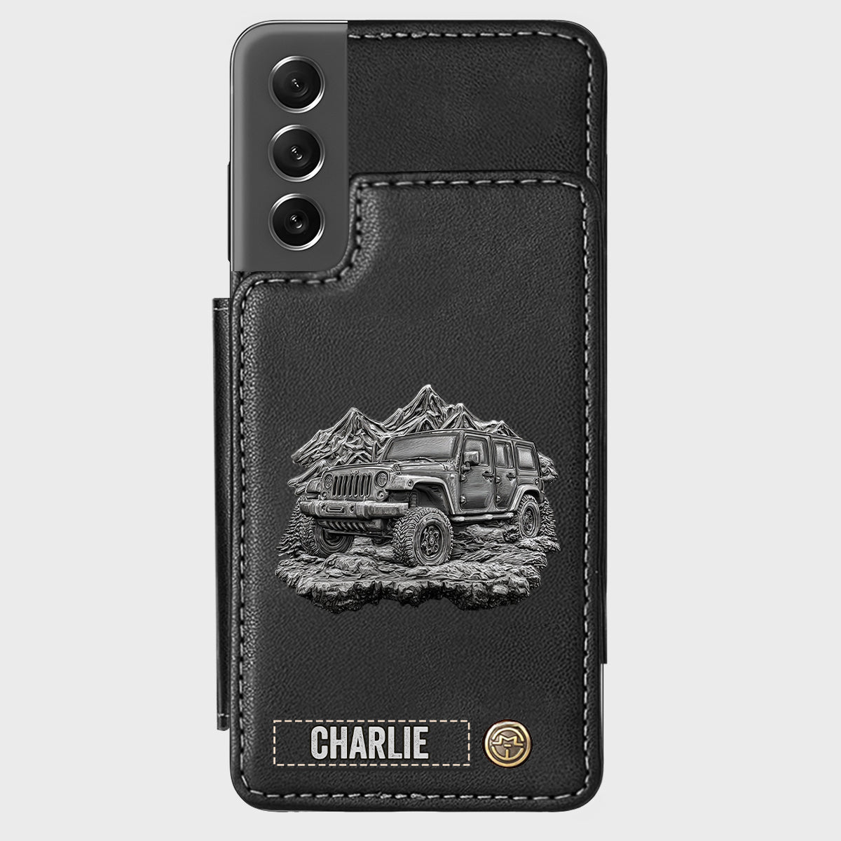 Metallic Off-Road Car - Personalized Car Wallet Phone Case