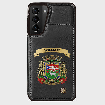 Proud Puerto Rico, Joannes Est Nomen Ejus - Personalized Expats Wallet Phone Case