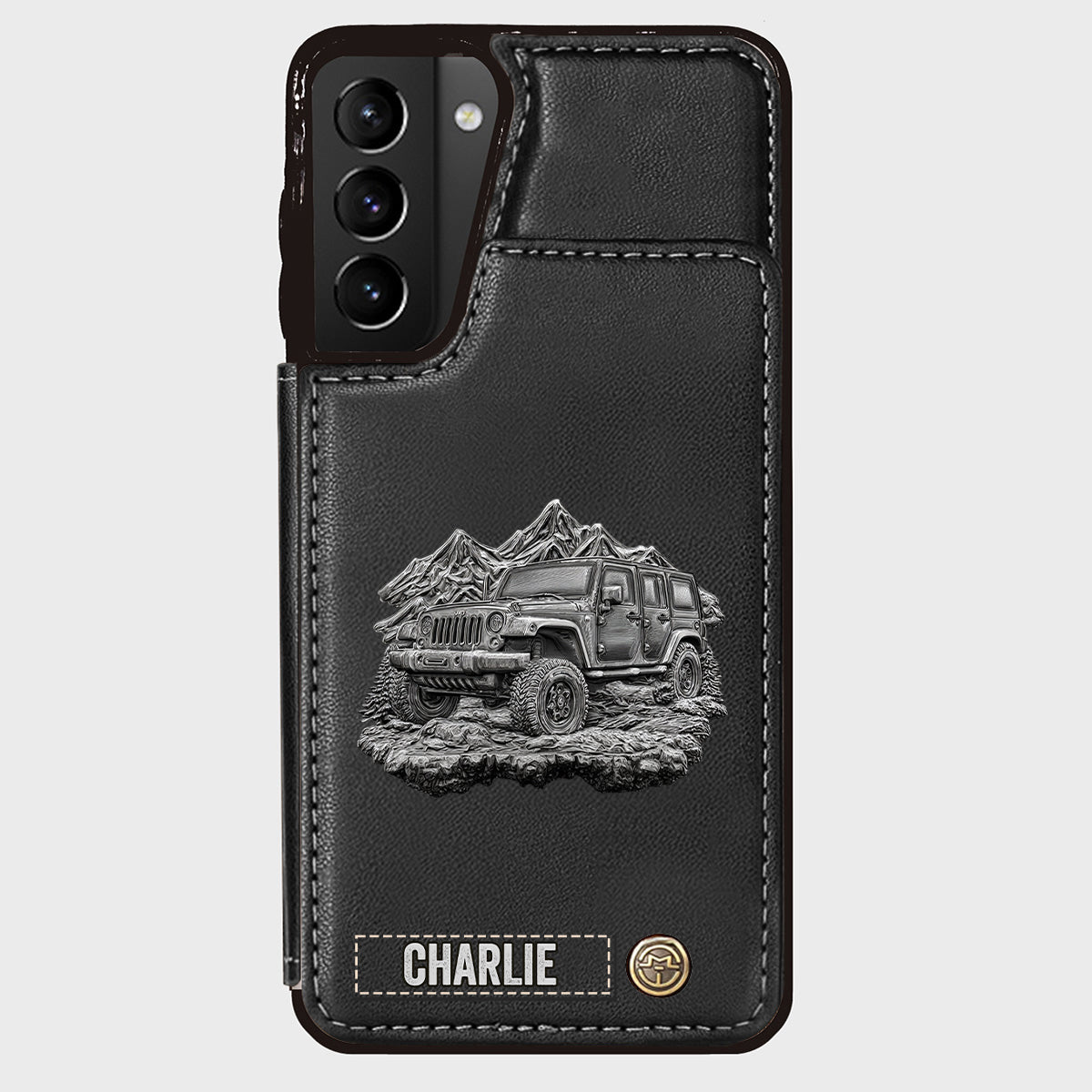 Metallic Off-Road Car - Personalized Car Wallet Phone Case