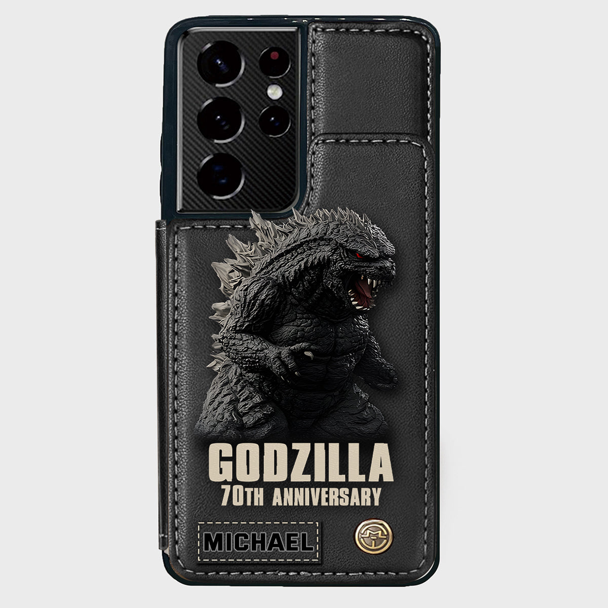 Monster 70th Anniversary Custom Name - Personalized Giant Monster Wallet Phone Case
