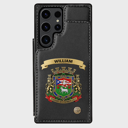 Proud Puerto Rico, Joannes Est Nomen Ejus - Personalized Expats Wallet Phone Case