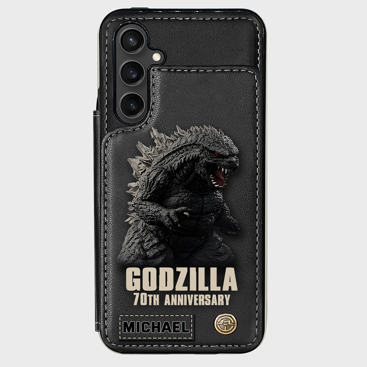 Monster 70th Anniversary Custom Name - Personalized Giant Monster Wallet Phone Case