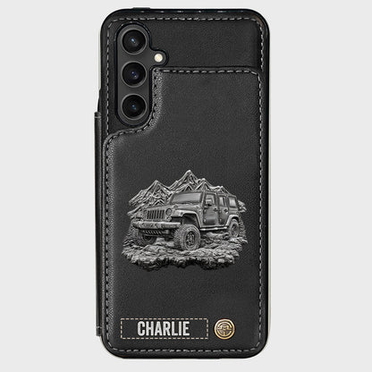 Metallic Off-Road Car - Personalized Car Wallet Phone Case