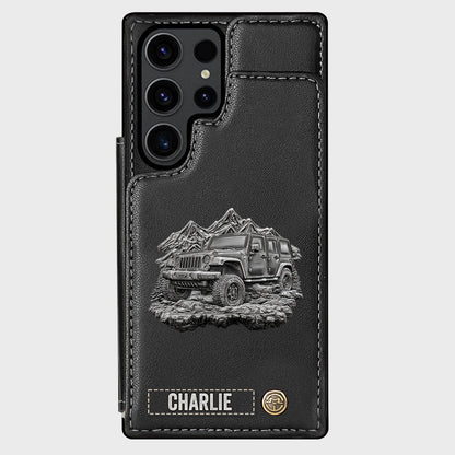 Metallic Off-Road Car - Personalized Car Wallet Phone Case