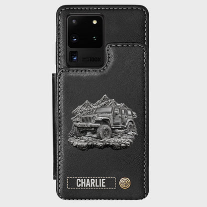 Metallic Off-Road Car - Personalized Car Wallet Phone Case