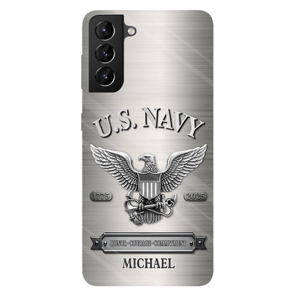 Honor, Courage, Commitment - Personalized Veteran Full Print Phone Case