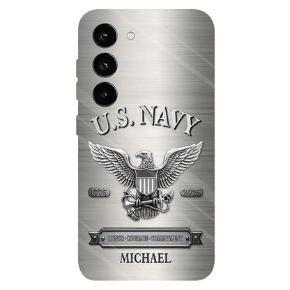Honor, Courage, Commitment - Personalized Veteran Full Print Phone Case