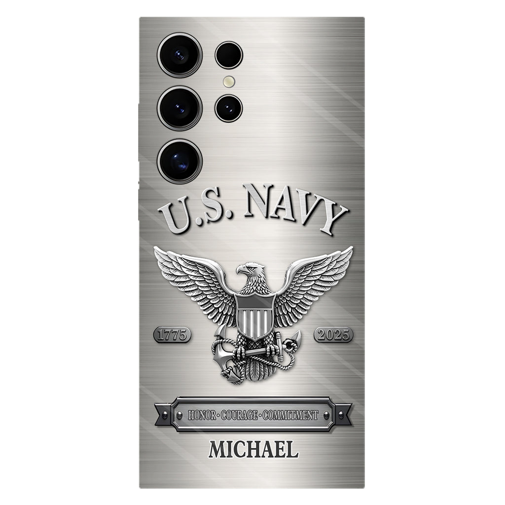 Honor, Courage, Commitment - Personalized Veteran Full Print Phone Case