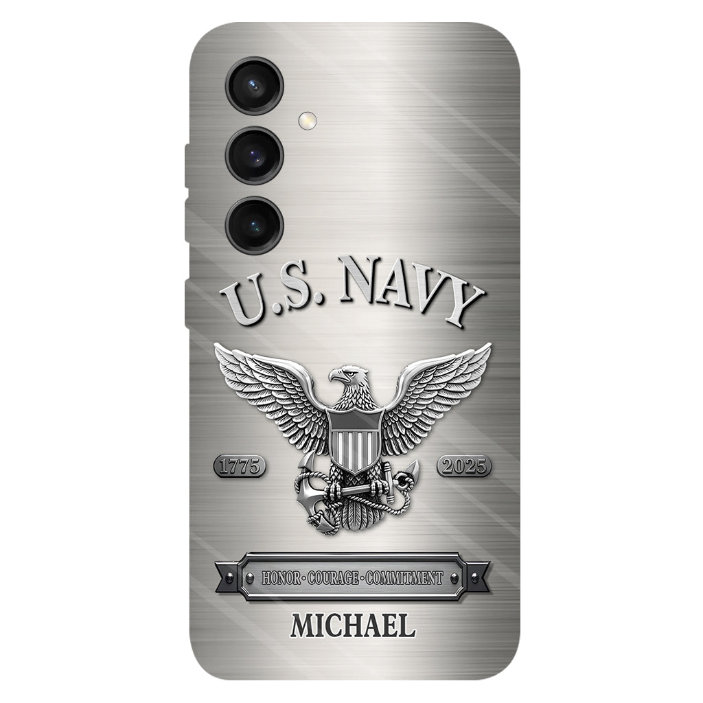Honor, Courage, Commitment - Personalized Veteran Full Print Phone Case