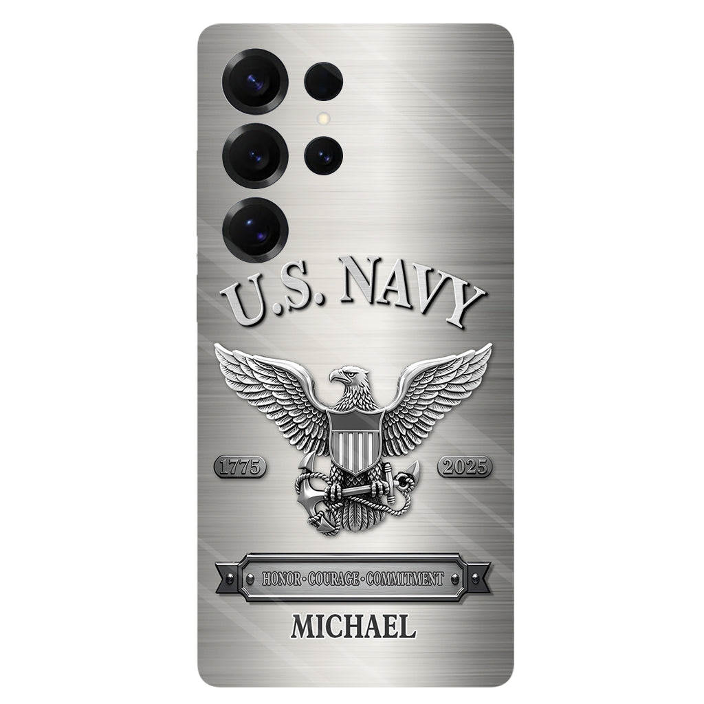 Honor, Courage, Commitment - Personalized Veteran Full Print Phone Case