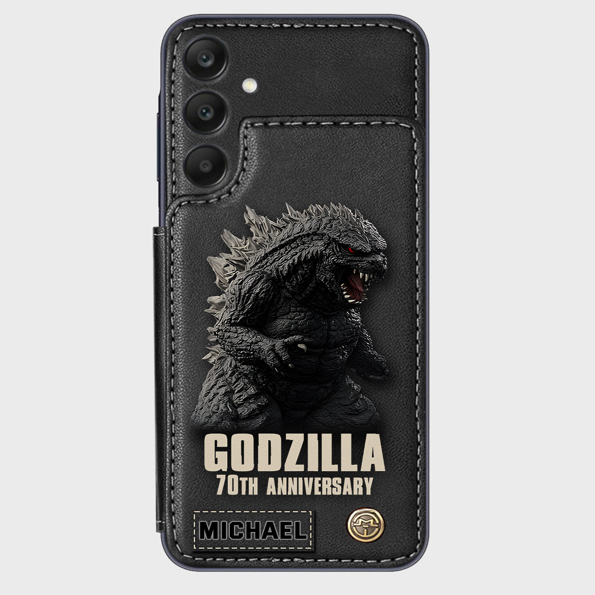 Monster 70th Anniversary Custom Name - Personalized Giant Monster Wallet Phone Case