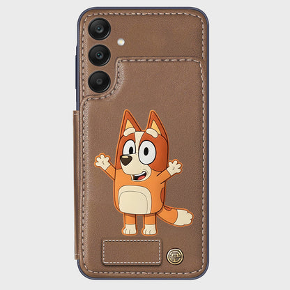 Blue Dog Custom Name - Personalized Blue Dog Wallet Phone Case