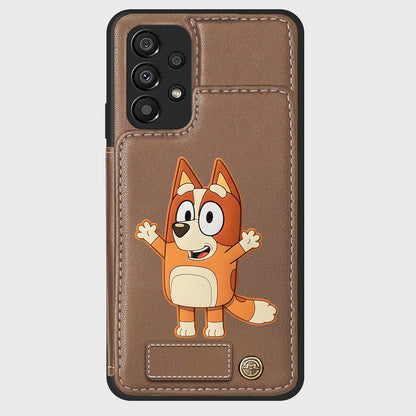 Blue Dog Custom Name - Personalized Blue Dog Wallet Phone Case