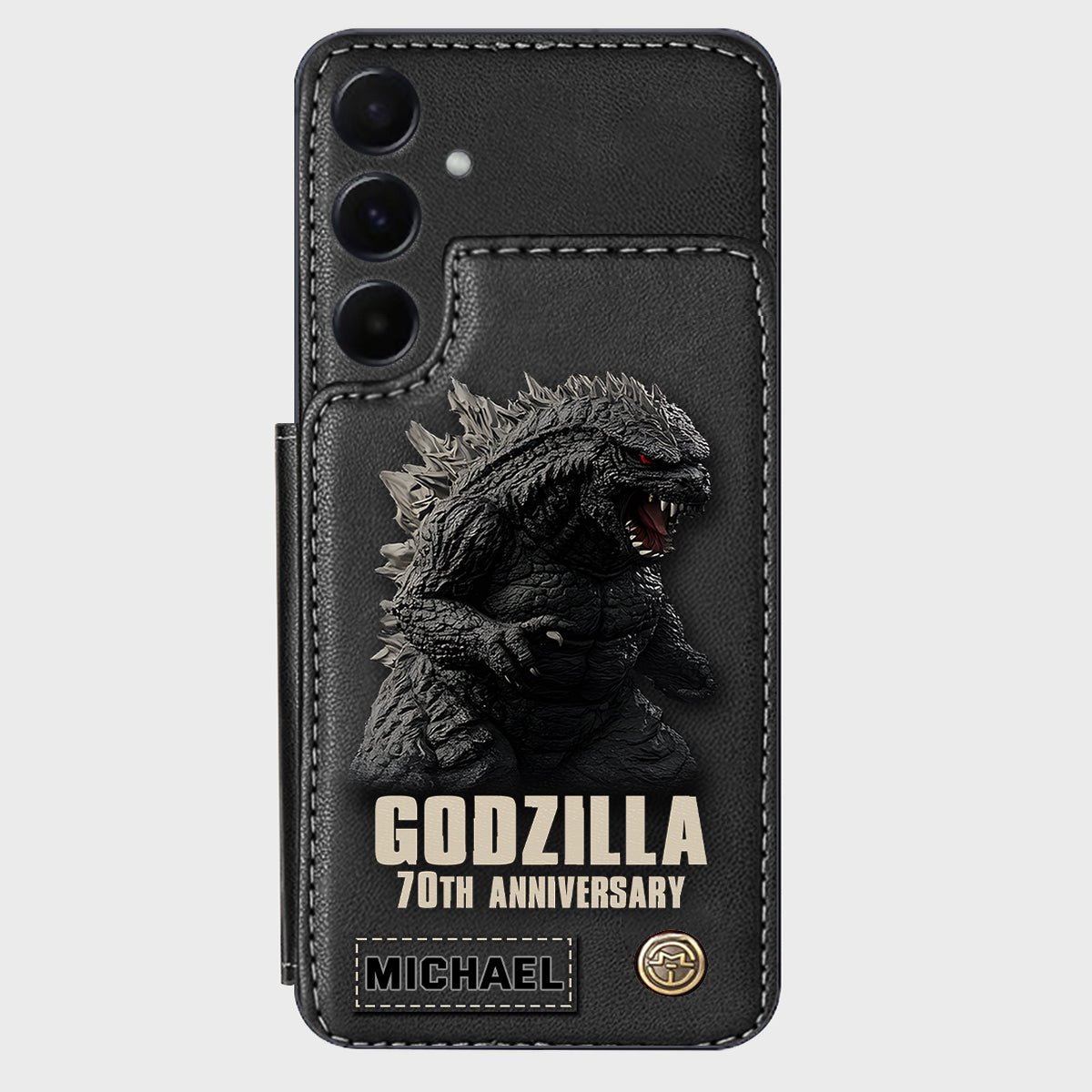 Monster 70th Anniversary Custom Name - Personalized Giant Monster Wallet Phone Case