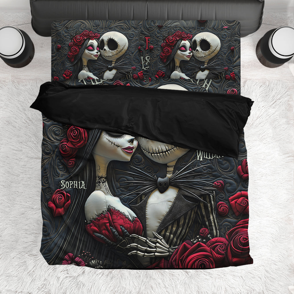 From Our First Kiss Till Our Last Breath - Personalized Nightmare Bedding Set