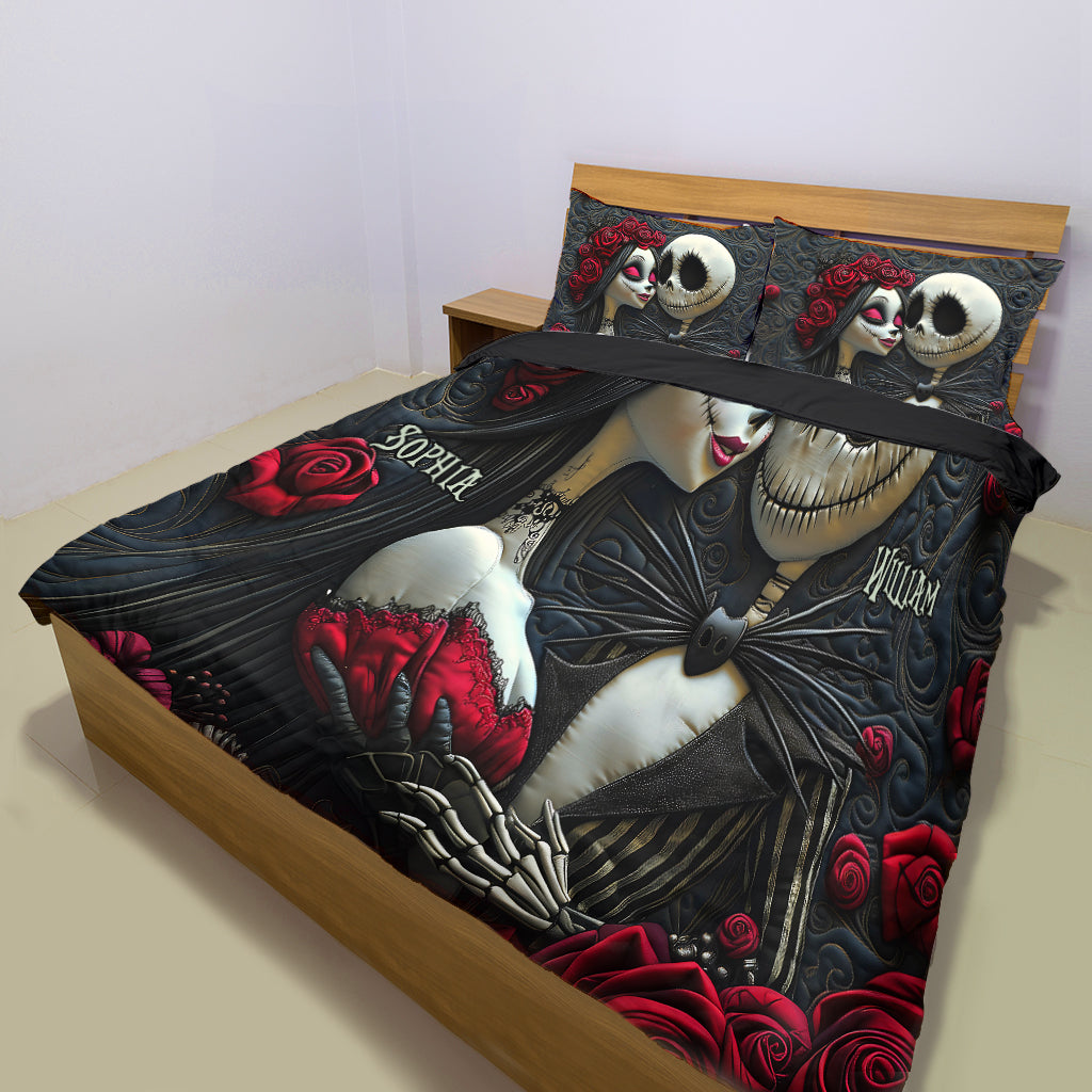From Our First Kiss Till Our Last Breath - Personalized Nightmare Bedding Set