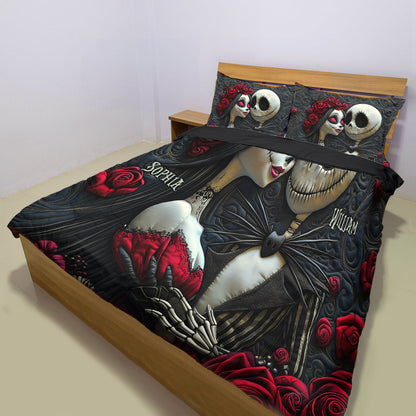From Our First Kiss Till Our Last Breath - Personalized Nightmare Bedding Set