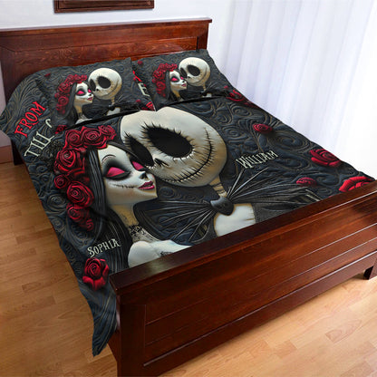 From Our First Kiss Till Our Last Breath - Personalized Nightmare Bedding Set