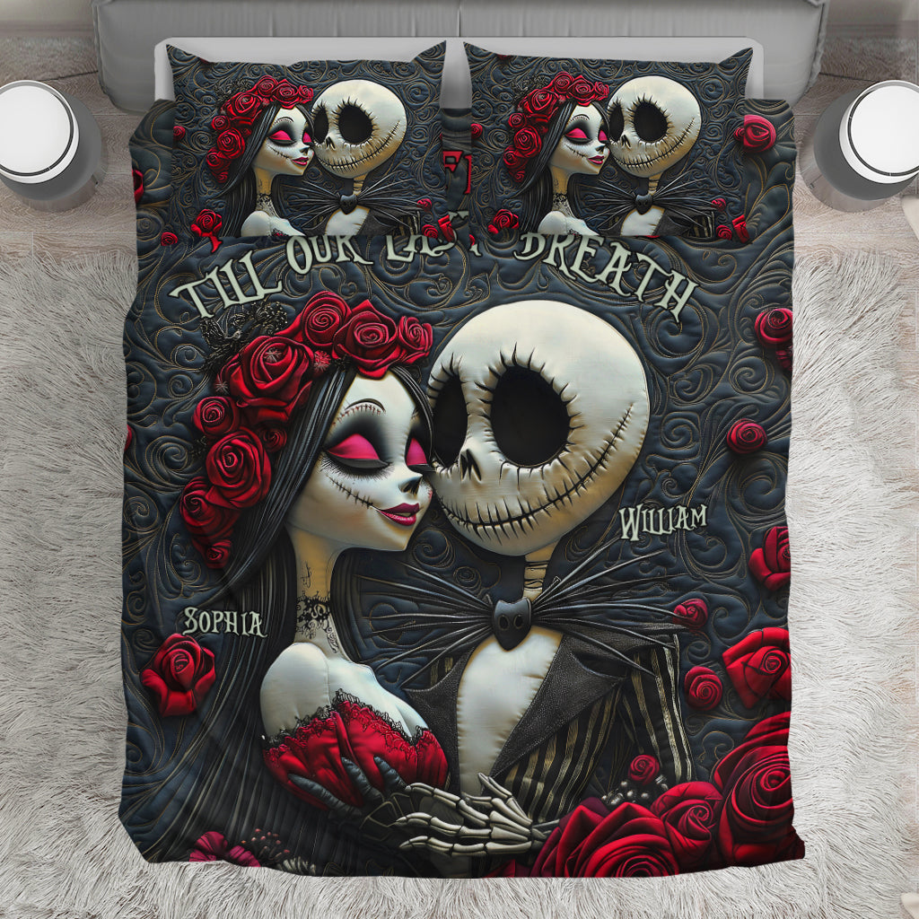 From Our First Kiss Till Our Last Breath - Personalized Nightmare Bedding Set
