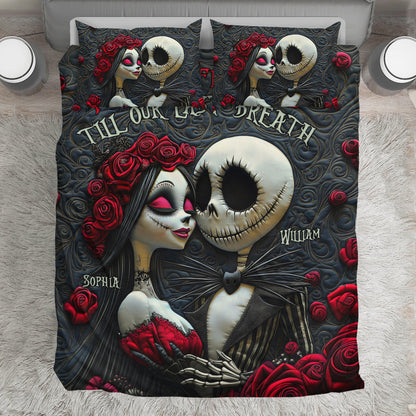 From Our First Kiss Till Our Last Breath - Personalized Nightmare Bedding Set