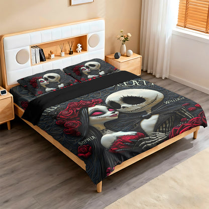 From Our First Kiss Till Our Last Breath - Personalized Nightmare Bedding Set