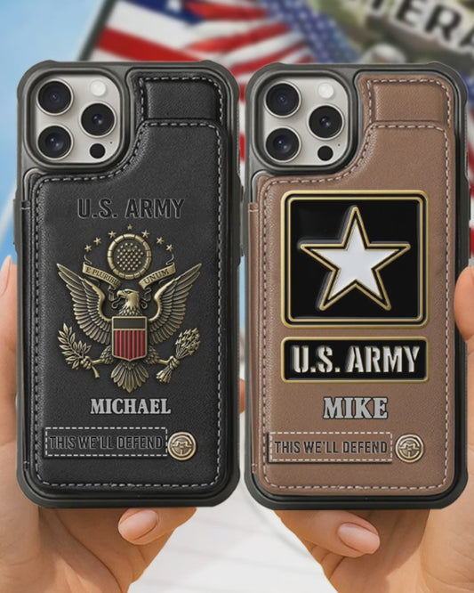 This We'll Defend - Personalized Veteran Wallet Phone Case