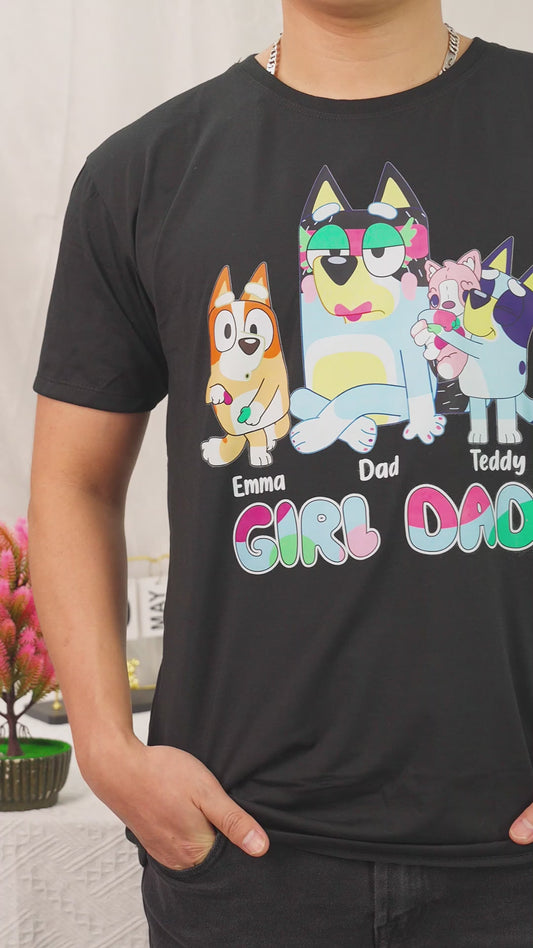 Girl Dad - Personalized Father T-shirt And Hoodie