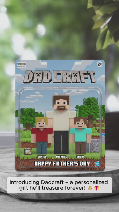 Dadcraft, Father's Day Gift For Game Dad - Personalized Father Custom Shaped Acrylic Plaque