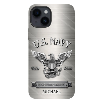 Honor, Courage, Commitment - Personalized Veteran Full Print Phone Case