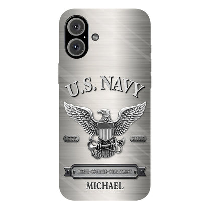 Honor, Courage, Commitment - Personalized Veteran Full Print Phone Case