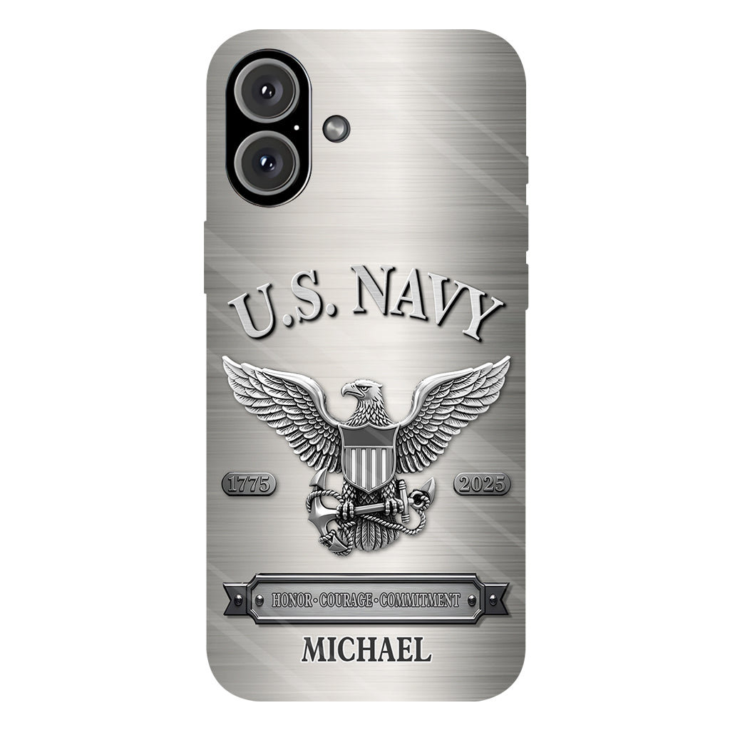 Honor, Courage, Commitment - Personalized Veteran Full Print Phone Case