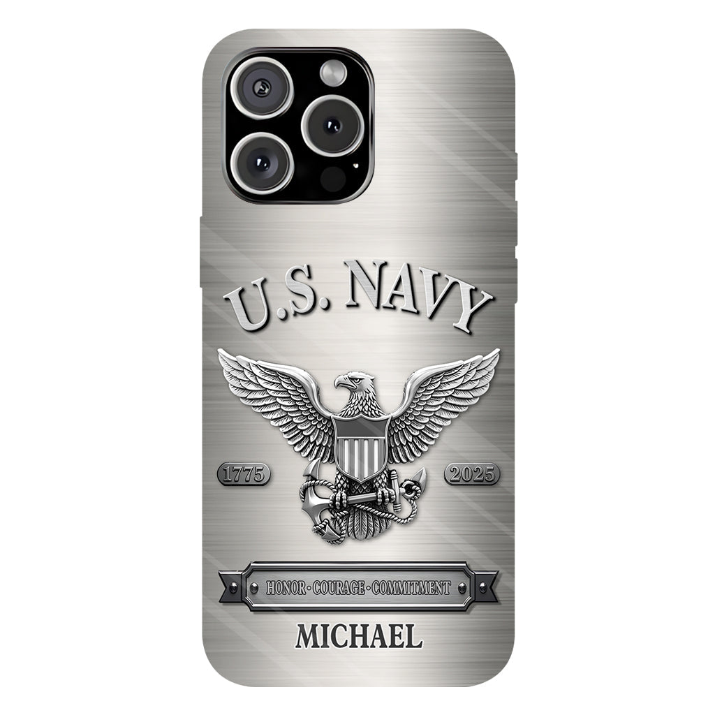 Honor, Courage, Commitment - Personalized Veteran Full Print Phone Case