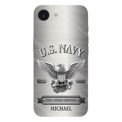 Honor, Courage, Commitment - Personalized Veteran Full Print Phone Case