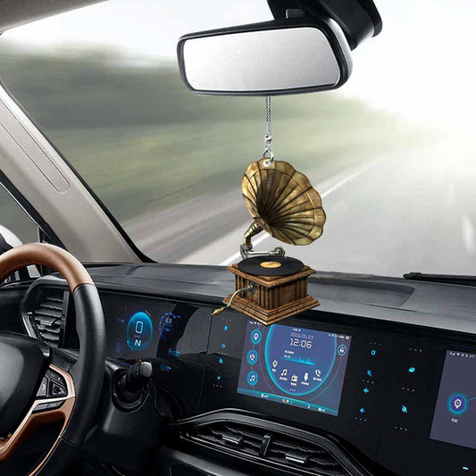 Vintage Music - Vinyl Records Two-Sided Car Ornament