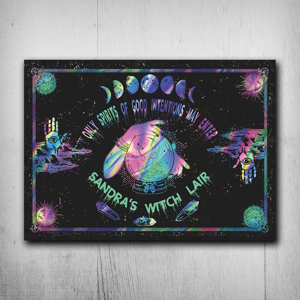 Only Spirits Of Good Intentions May Enter - Personalized Witch Rectangle Metal Sign