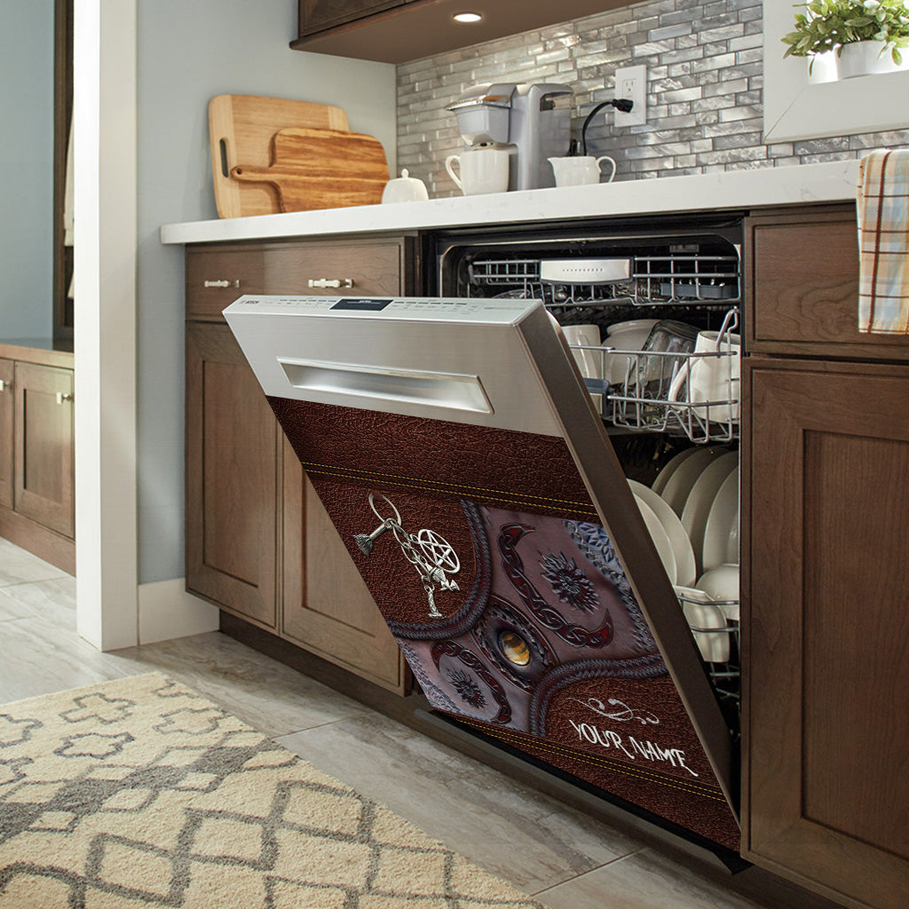 Triple Moon - Personalized Witch Dishwasher Cover