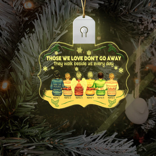 I Am Always With You - Personalized Christmas Family Shaped Led Acrylic Ornament