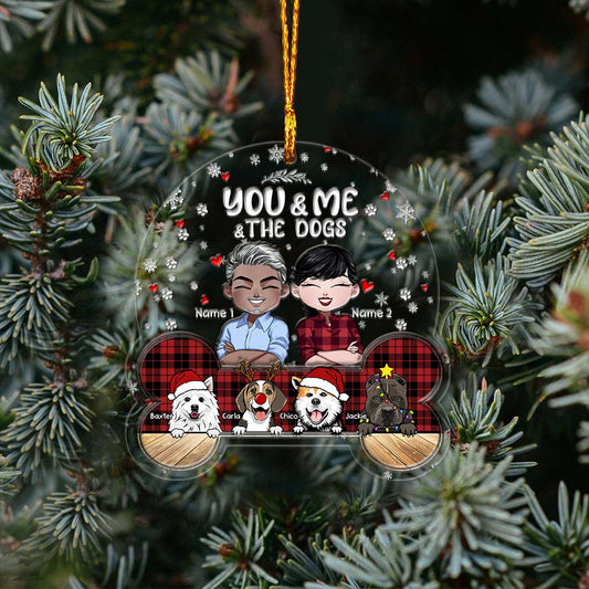 You & Me & The Dogs - Personalized Christmas Dog Layers Mix Ornament